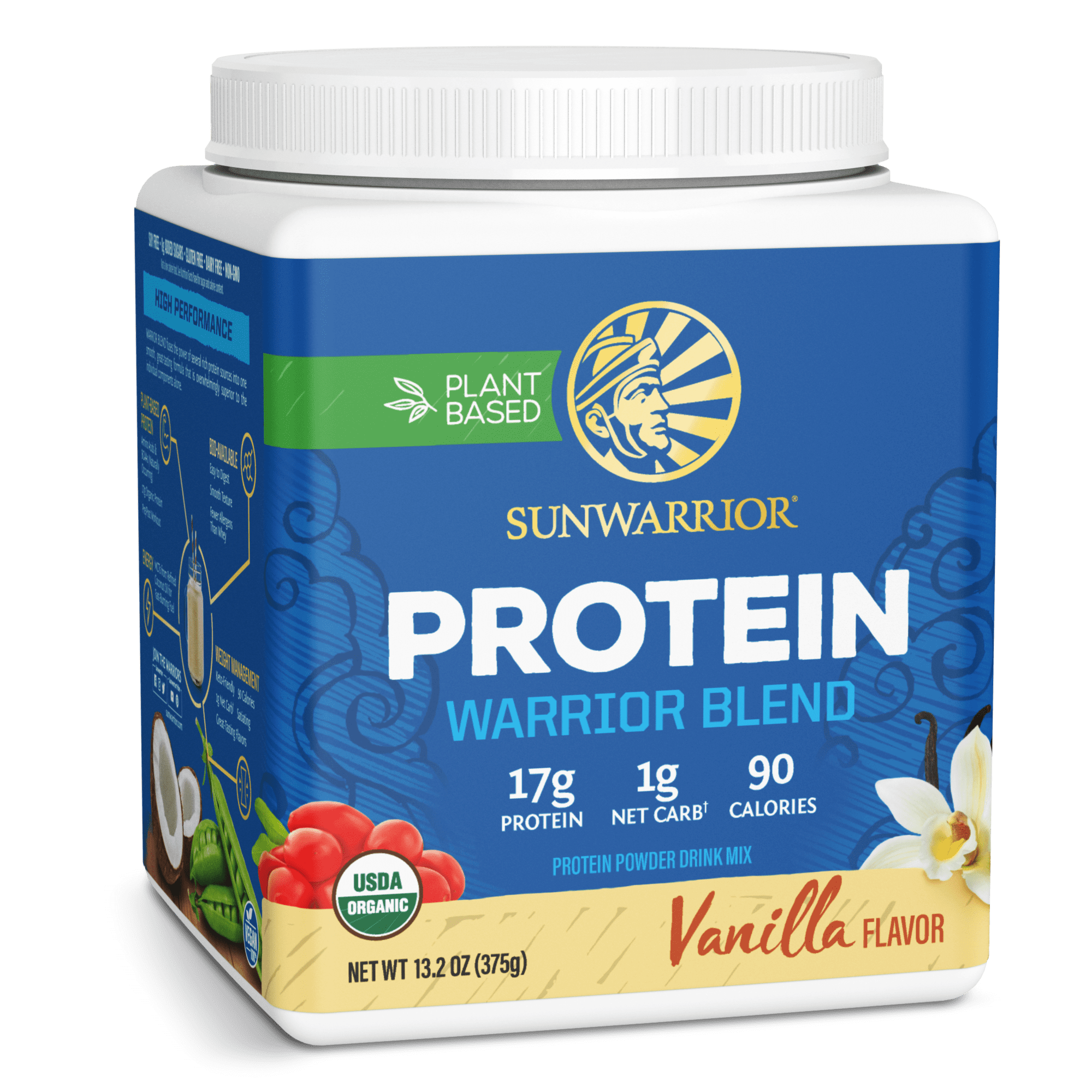 Sunwarrior Warrior Blend Plant-Based, Vanilla, 15 Servings