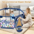 thumbnail image 6 of babyeap 50 Inch Baby Playpen,Hexagonal Toddler Playpen,Navy Blue, 6 of 7