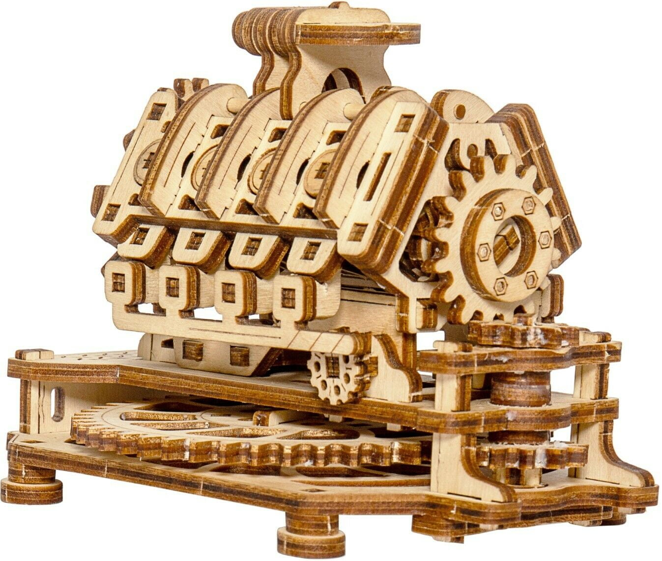 Wooden Wooden.city V8 Engine Mechanical Model Kit 14 X US One Size