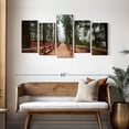 thumbnail image 3 of Elephant Stock Sequoia Park Redwood Trees Wall Art - Horizontal Multi Panel Canvas - 5 Pieceliving Room Wall Decor - Photography Nature Multi Panel - Purple And Green Decor - 54" x 27", 3 of 8