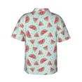 thumbnail image 3 of Daiia Watermelon Hawaiian Shirt for Men Gentle Cotton Regular Short Sleeve Casual-Medium, 3 of 7