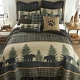 thumbnail image 4 of Donna Sharp Bear Walk Plaid Decorative Paw Throw Pillow, 4 of 5