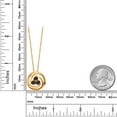 thumbnail image 6 of Gem Stone King 18K Yellow Gold Plated Silver Round Brown Smoky Quartz 3 Stone Circle Pendant Necklace for Women (0.78 Cttw, Gemstone Birthstone, With 18 inch Chain), 6 of 6
