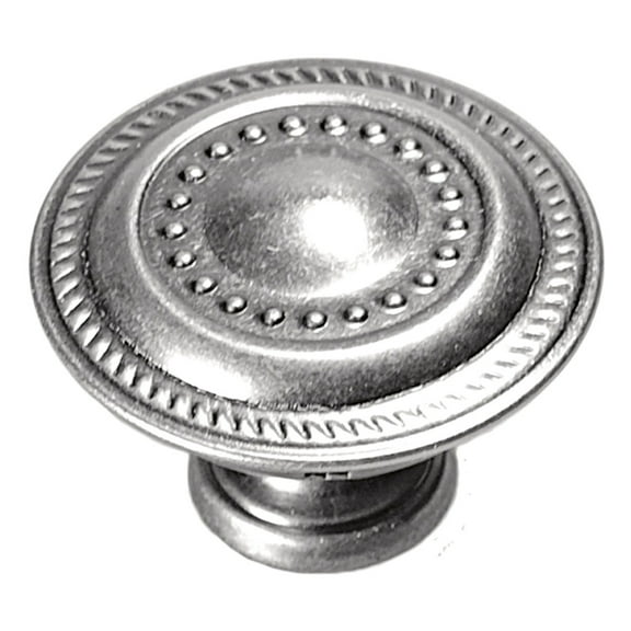 Hickory Hardware Manor House Collection Knob, 1-1/4" Dia. - Silver Stone