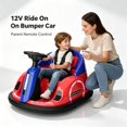 thumbnail image 5 of KORIMEFA 12V Bumper Car for Kids Toddler ages 2-6 Years Electric Ride On Toys with Remote Control, 360 Degree Spin, Lights, Sounds, DIY Stickers, Red, 5 of 8