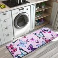 thumbnail image 3 of Pink Butterfly Pattern Kitchen Rug Mat,Kitchen Runner Rugs Non Skid Washable,Decorative Kitchen Floor Mats for Kitchen,Sink,Laundry,17"x47.2", 3 of 7