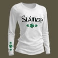 thumbnail image 4 of Wang6 Womens Oversized Long Sleeve St Patricks Day T-Shirt Causal Irish Shamrock Slaince Letter Printed Tops Crew Neck Loose Saint Graphic Tees Green XXL, 4 of 4