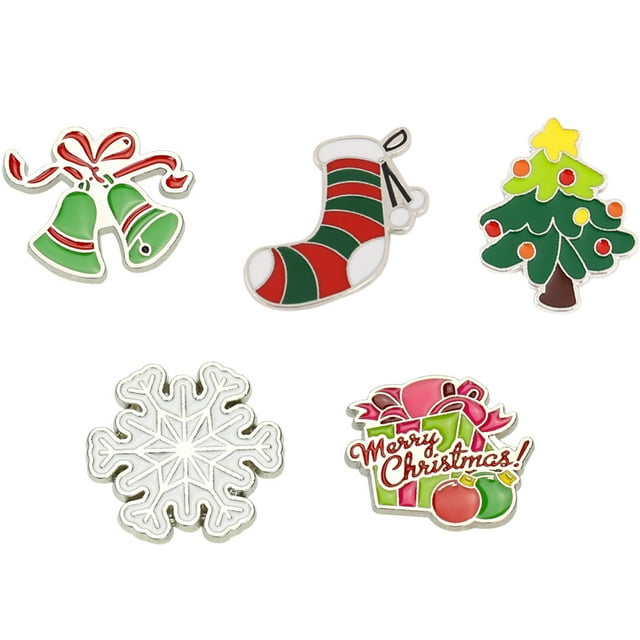 Broche de Navidad, broche de copo de nieve, bastón de caramelo de Feliz Navidad, broche de muñeco de nieve, regalo de fiesta de Navidad