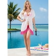 thumbnail image 3 of HAPPY BAY Women's Open Front Holiday Kimono Duster Cardigans XL-XXL Raspberry-AB786, 3 of 5