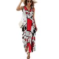 thumbnail image 1 of Vestido Largo Sin Mangas Para Mujer, Abstract Geometrical Traje Informal Para Cumpleaños, Verano, 1 of 5