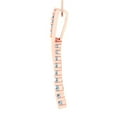 thumbnail image 2 of 0.47 ct Brilliant Round Cut Natural Sky Blue Topaz 14k Rose Solid Gold Everyday Affordable Designer Necklace Pendant with 16" Chain, 2 of 6