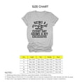thumbnail image 4 of Camiseta holgada de manga corta y cuello redondo elástica para mujer en gris claro y negro, talla L Camiseta con estampado de letras de verano, 4 of 4