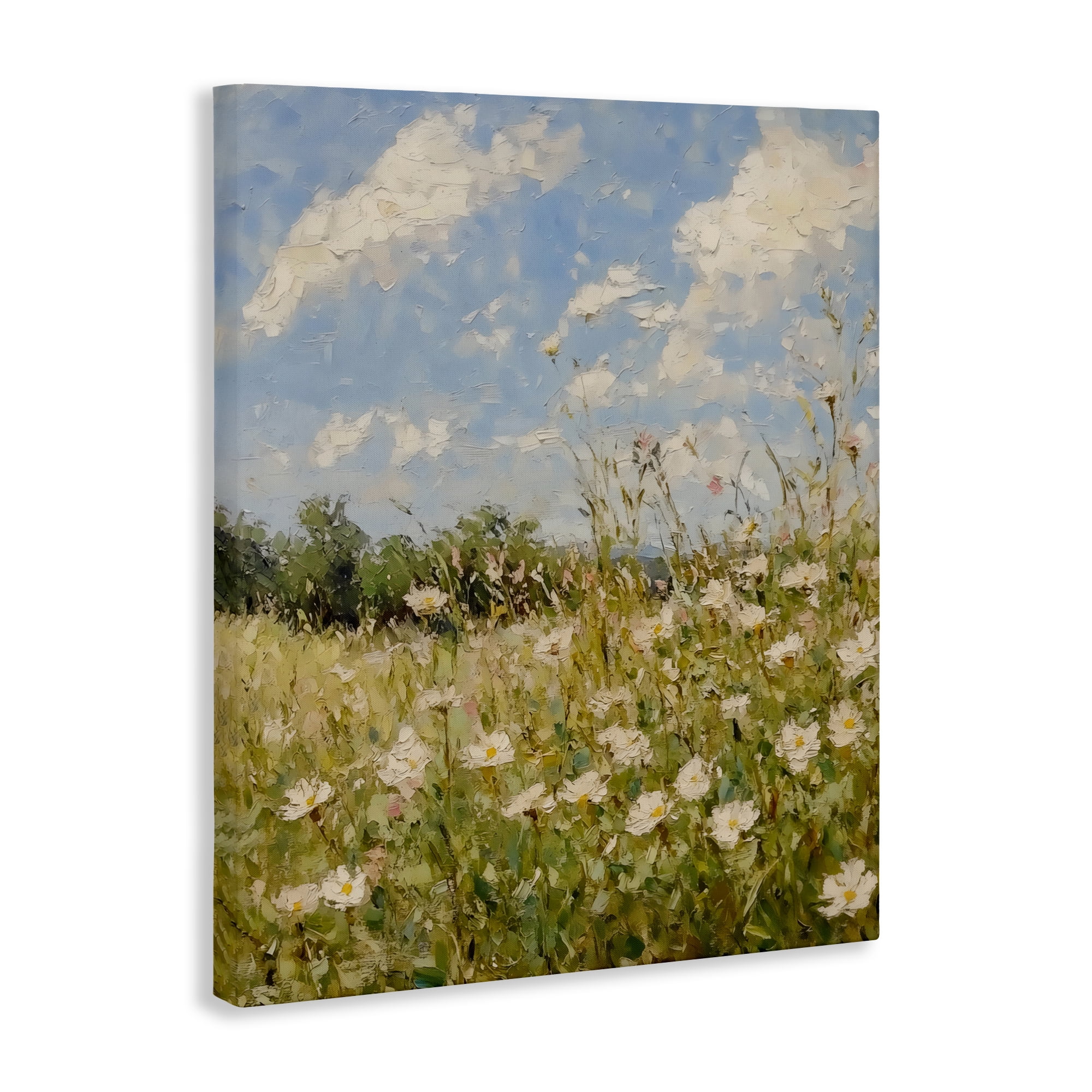 Stupell Industries Wildflower Field Beneath Blue Sky Canvas Wall Art, design by LSR Design Studio