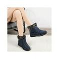 thumbnail image 2 of YAZI Women Winter Mid Calf Snow Boots Warm Faux Fur Lined Waterproof Non-Slip Flat Shoes/Blue, 2 of 8