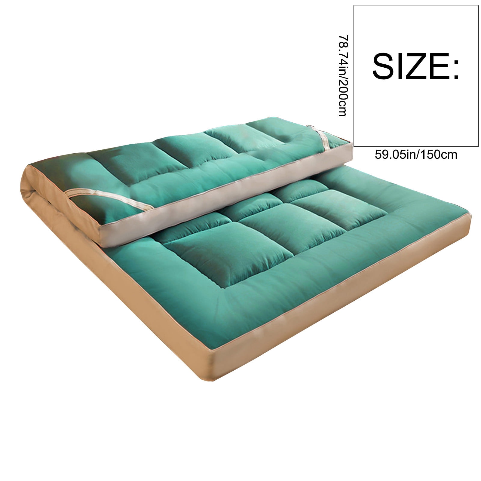 Class Fiber Mattress,59.06x78.74" Thickened Soft Padded Mattress with Water Washed Brushed Fabric,Breathable Humidity Wicking,Foldable Design for Easy Storage,Ideal for Full Size Bed