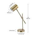 thumbnail image 5 of Globe Electric Modern Style 20" Matte Brass Desk Lamp Adjustable Height, 5 of 9