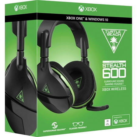 Turtle Beach Stealth 600 Wireless Surround Sound Gaming Headset for Xbox One and Windows 10 - Black/Green