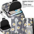 thumbnail image 2 of Floral and Leopard Print Sling Backpack, Lightweight Durable Crossbody Daypack with Adjustable Strap, Multiple Compartments, Vintage Boho Artistic Design for Daily Use, 2 of 6