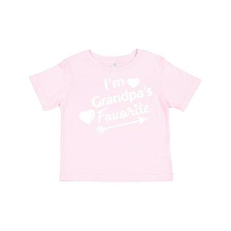 

Inktastic I m Grandpa s Favorite with Arrow and Hearts Gift Toddler Boy or Toddler Girl T-Shirt