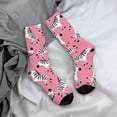 thumbnail image 5 of KLL Cute Cartoon Zebra Print Cool Socks Men's Women's Crew Socks Funny Crazy Novelty Stockings, 5 of 6