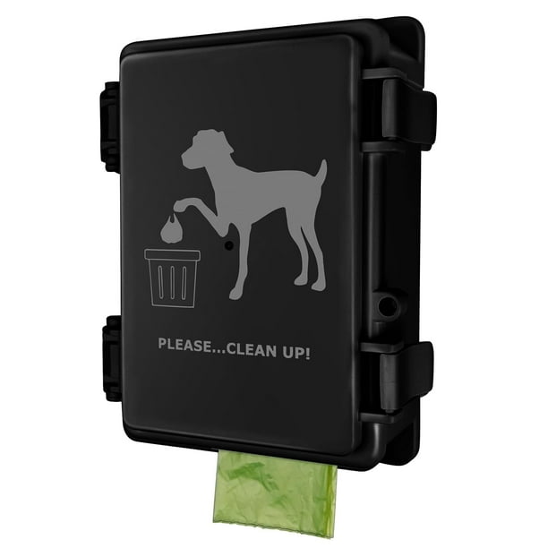 Dispensador de bolsas para excrementos de perro montado en la pared, impermeable, para exteriores