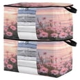 thumbnail image 2 of BZSMCE Under Bed Storage Bags With Reinforced Handles Pink Daisies Sea Underbed Storage, 2 of 7