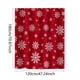thumbnail image 2 of Cortina de Ducha de Poliéster con Estampado Navideño de Copos de Nieve | Fondo Rojo con Estampado de Copos de Nieve Blancos | Decoración de Baño Impermeable con Ganchos | Tamaño Mediano con Temática, 2 of 3