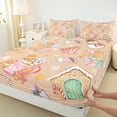 thumbnail image 3 of Feelyou Kawaii Gingerbread Man Bed Sheets, Christmas Dessert House King Sheets, Teens Kids Boys Girls Sheet Set, Super Cozy Room Decor, 4pcs, 3 of 7