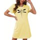 thumbnail image 4 of Camisón corto de mujer, vestido de largo medio con estampado de moda, camisón corto extragrande de mujer, camisón de manga corta con estampado de pecho a la moda, camisón de mujer, 4 of 5