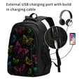 thumbnail image 2 of Balery Butterfly Mochila con carga USB para hombre y mujer - Mochila impermeable y antirrobo para laptop con puerto USB para viajes, trabajo, 2 of 7