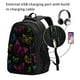 thumbnail image 2 of Balery Butterfly Mochila con carga USB para hombre y mujer - Mochila impermeable y antirrobo para laptop con puerto USB para viajes, trabajo, 2 of 7