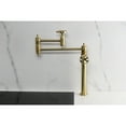 thumbnail image 3 of Kingston Brass KS3707RX Belknap Deck Mount Pot Filler Faucet, Brushed Brass, 3 of 7