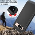 thumbnail image 3 of Asuwish Compatible with Google Pixel 8 5G Phone Case Hybrid Rugged Shockproof Hard Protective Drop Proof Full Body Heavy Duty Mobile Cell Cover for Pixel8 Eight Women Men Black, 3 of 9