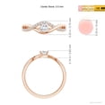 thumbnail image 4 of ANGARA Natural 0.25 Ct. Diamond Infinity Promise Ring in 14K Rose Gold for Women (Ring Size: 3.5), 4 of 9