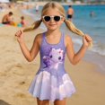 thumbnail image 3 of Uourmeti Cartoon Axolotl Skirted One-Piece Swimsuit for Girls - Soft Stretchy Quick Dry Swim Dress for Beach, Pool & Summer Vacation, 3 of 8