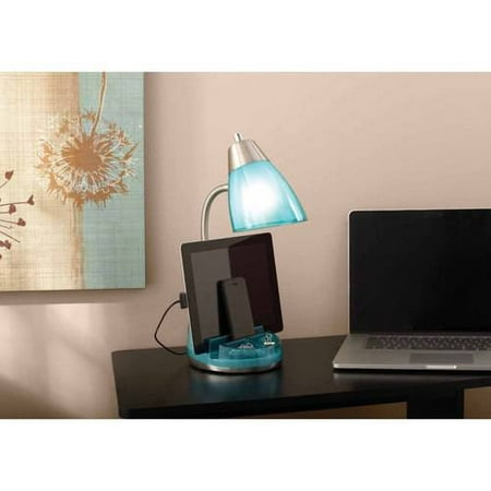 Mainstays Tablet Organizer Desk Lamp with CFL Bulb