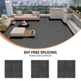 thumbnail image 6 of TrumanPick 36 PCS Deck Tiles Patio Pavers Interlocking Flooring Tiles 12"W x 12"L Waterproof Outdoor Flooring for Patio Garden Balcony Backyard All Weather Use, Dark Gray, 6 of 12