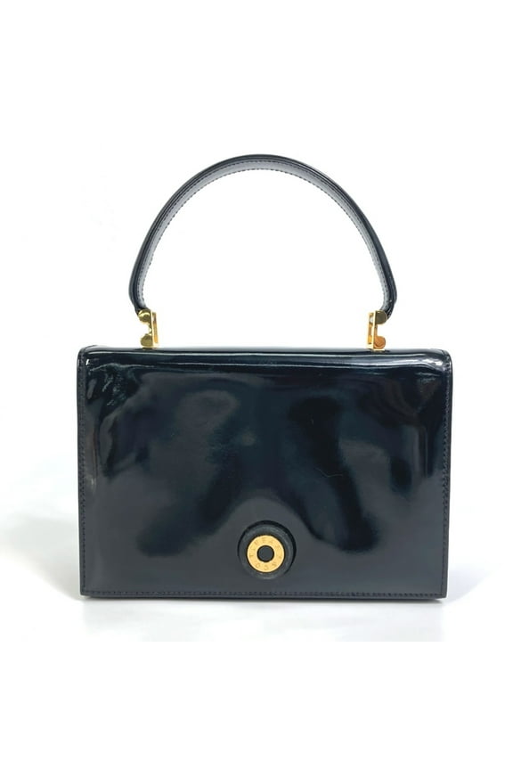 Pre-Owned TIFFANY&Co. Circle logo bag vintage Hand Bag Black (Good)