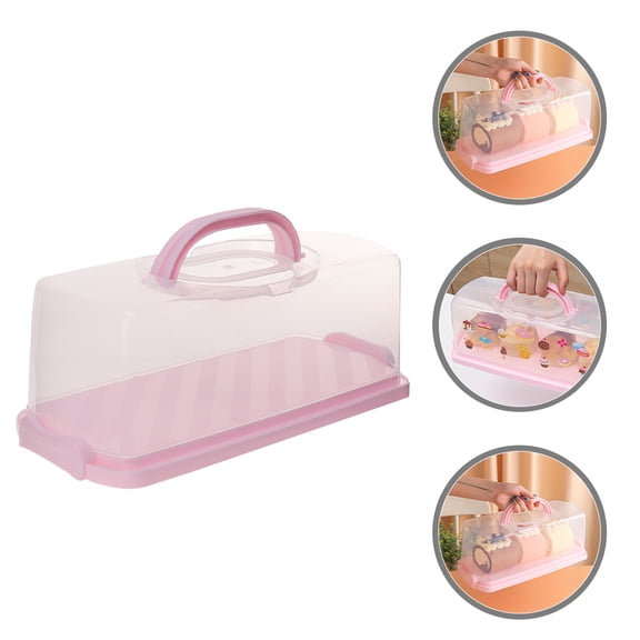 PENIKOKO Reusable Plastic Bread Box with Handle, Large Bread Container for Cake and Food Storage