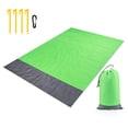 thumbnail image 2 of Sand Proof Beach Blanket Waterproof Picnic Blanket Outdoor Compact Pocket Blanket for Hiking Camping Festivals Sports Travel with Bag & Stakes, 2 of 7