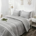 thumbnail image 2 of Luckybull 3-Piece Gray Bohemian Quilt Bedding Sets, California King, 2 of 5