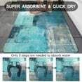 thumbnail image 5 of Teal Thin Bathroom Rugs Fit Under Door 20"x32" Quick Dry Super Water Absorbent Bath Mat Rubber Backed Abstract Art Painting Bath Rugs Mats for Bathroom Non Slip Washable, 5 of 6