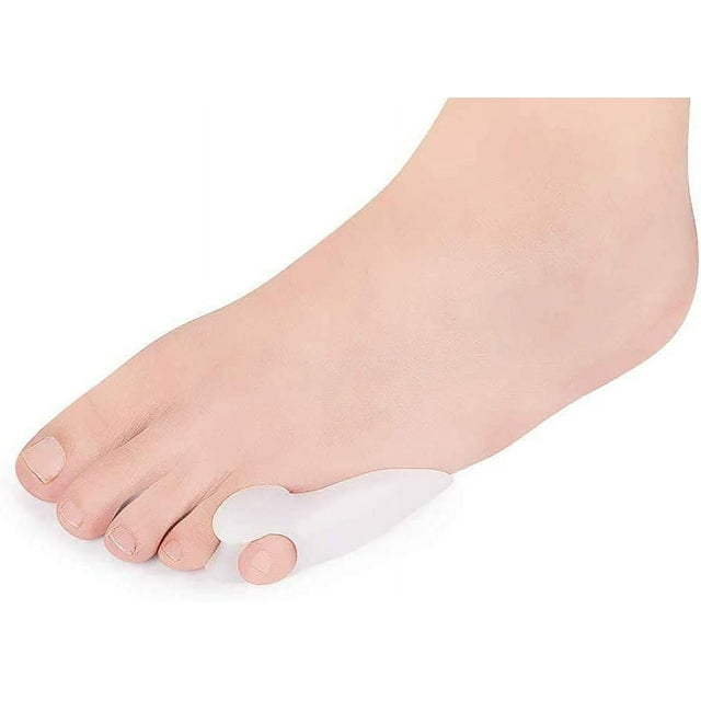 Paquete de 6 ortesis de gel de silicona para dedos pequeños para hombres y mujeres, prótesis de férula de garra de dedo en martillo, talla única para todos los retractores de pies pequeños, corrector