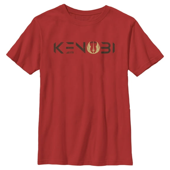 Boy's Star Wars: Obi-Wan Kenobi Jedi Kenobi Logo Graphic Tee Red X Small