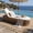 Cream + Teak + Brown, variant on Christopher Knight Home Outdoor Chaise Lounge with 2-Fold Cream Cushion, Rope Side Panels, Teak + Light Gray