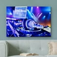 thumbnail image 2 of HFDF Canvas Prt Wall Art Nightclub with Lights, DJ Mixer & Headphones Music struments Photography Modern Art Rustic Scenic Multicolor Colorful for Livg Room, Bedroom, Office - 24x16inch Framed, 2 of 5