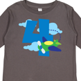 thumbnail image 4 of Inktastic 4th Birthday Airplane Pilot Childs Boys Long Sleeve Toddler T-Shirt, 4 of 5