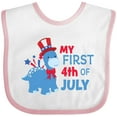 thumbnail image 3 of Inktastic My First 4th of July with Dinosaur Boys or Girls Baby Bib, 3 of 4