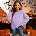 thumbnail image 6 of Frostluinai Crewneck Sweatshirts for Kids Girls Halloween Pullover Casual Long Sleeve Spooky Season Print Sweat Shirts 5-15 Years, 6 of 10