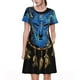 thumbnail image 1 of Balery Wolf Head And Dreamcatcher Vestidos sueltos de manga corta para mujer, vestidos de verano 2025, vestidos casuales de corte A con vuelo., 1 of 6